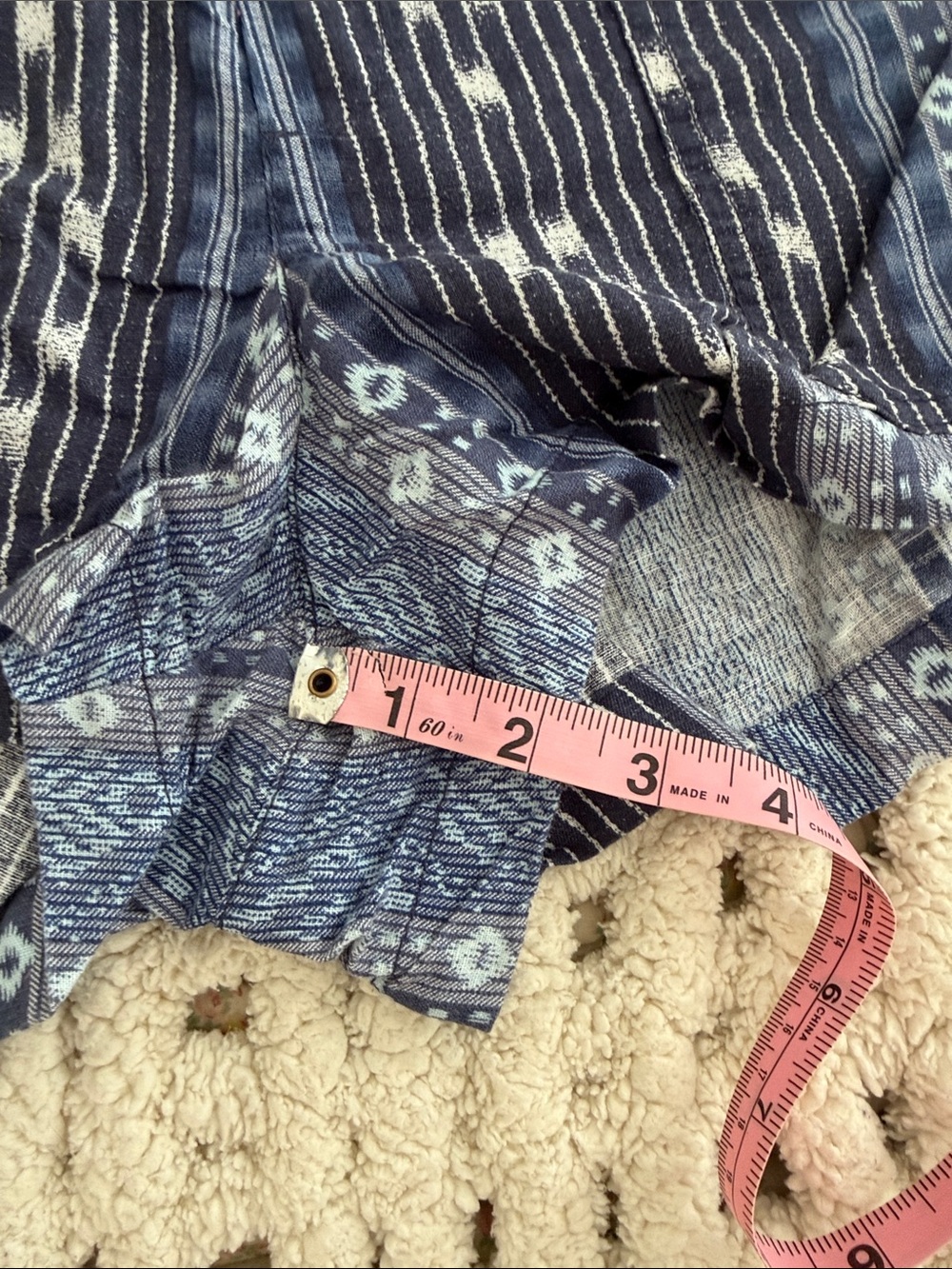 GAP Blue Patterned  Drawstring Shorts - Picture 8 of 9